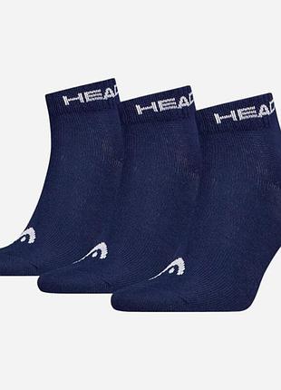 Набор носков для спорта head темно-синего цвета (3 пары)