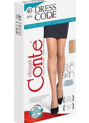 Колготки женские conte dress code 40 den 4/l, beige