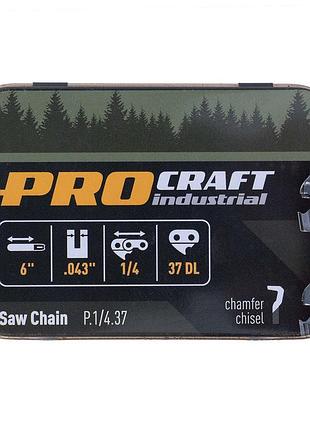 Ланцюг для ланцюгової пилки procraft industrial p.1/4.37 universal 1/4" шаг 37 зв.