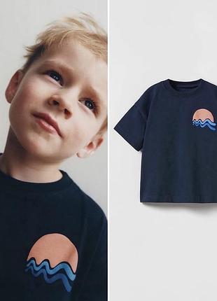 Оверсайз футболка на хлопчика zara 86