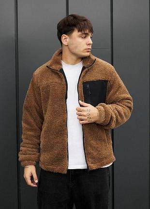 Чоловіча демисезонна хутряна куртка staff mo brown