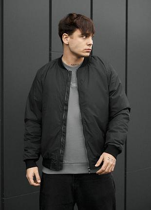 Чоловічий демісезонний бомбер staff vex dark gray