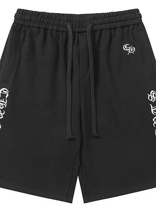 Шорти chrome hearts oversize колір чорний, розмір l