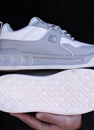 Женские кроссовки y.top ю топ grey white 1-0022 серый белый 36