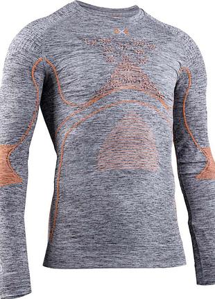 Термофутболка x-bionic energy accumulator 4.0 melange shirt ls men grey orange розмір int-xl