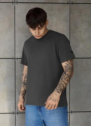 Чоловіча стильна футболка staff dark gray logo