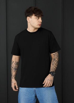 Мужская футболка однотонная staff black