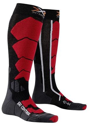 Лижні шкарпетки x-socks ski control anthracite / red розмір 45-47