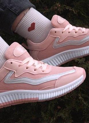 Женские кроссовки dual pink white розовий белий 1-0020 размер 38 41
