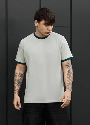Мужская базовая футболка staff lu light olive & green