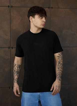 Мужская футболка с подкатами на рукавах staff black logo