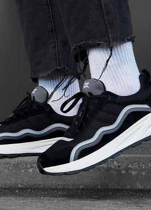 Мужские спортивные кроссовки staff black & gray reflective