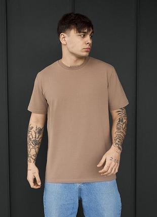 Мужская однотонная футболка staff brown
