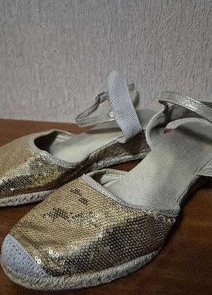 💛💛💛стильные женские блестящие босоножки, эспадрильи💛💛💛