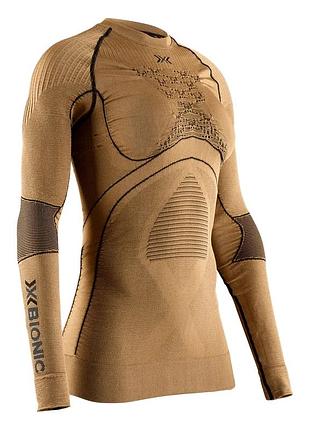 Термофутболка x-bionic radiactor 4.0 shirt round neck long sleeve women gold/black розмір int-s