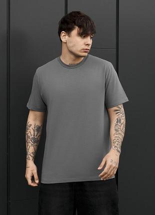 Мужская однотонная качественная футболка staff gray
