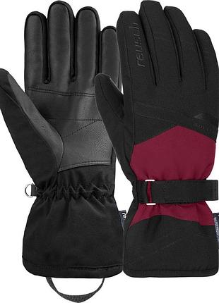 Рукавички жіночі reusch helena r-tex xt black beet red розмір 6.5