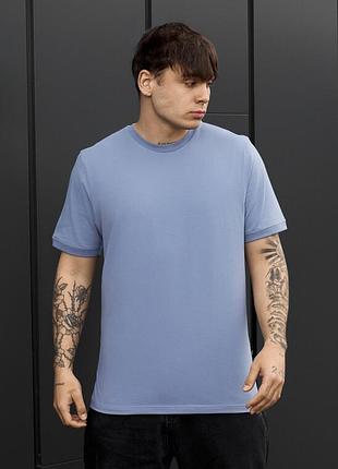 Чоловіча однотонная футболка staff lu blue