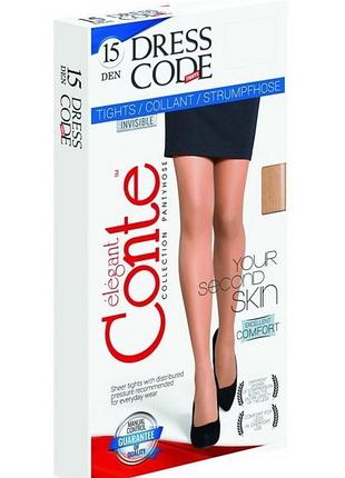 Колготки жіночі conte dress code 15 den 3/m, bronz
