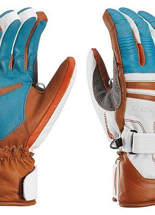 Рукавиці leki aspen retro s cyan-white-tan-orange розмір 10