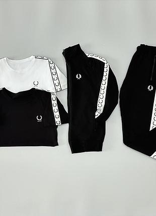 Футболка(біла) + футболка(чорна) + костюм fred perry