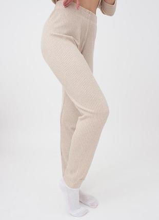 Жіночі штани в рубчик giulia warmly touch 4308/150 m white-milk