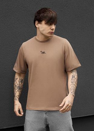 Мужская футболка с качественного хлопка staff brown logo