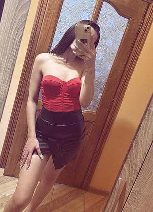 Спідниця з еко шкіри