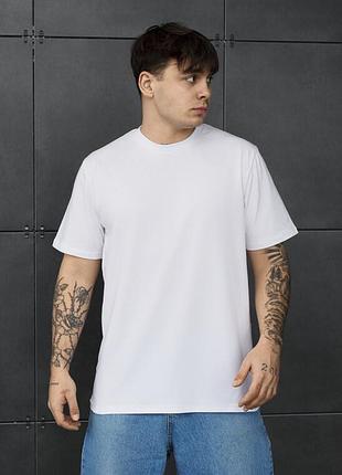 Мужская однотонная футболка staff white