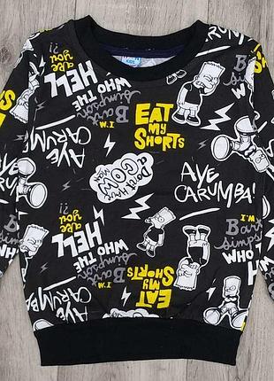 Світшот "eat my shorts", бавовна тм "han" 5 лет, 110 см