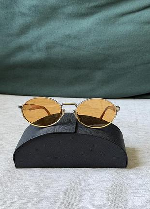 Prada milano окуляри vintage 90s золотисті, бурштинові лінзи, нові