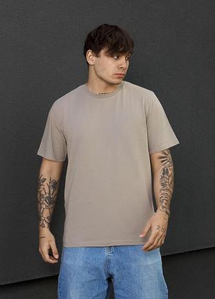 Чоловіча однотонна футболка staff sa gray beige