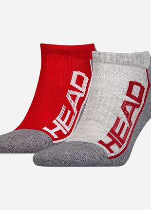 Красно-серые носки для спорта от бренда head (2 пары)
