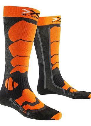 Лижні шкарпетки x-socks ski control 2.0 anthracite / orange розмір 35-38