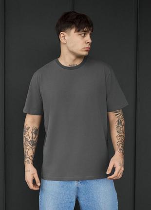 Мужская однотонная футболка staff dark gray