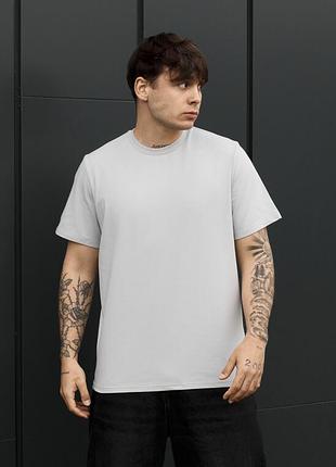 Мужская однотонная футболка staff pi light gray