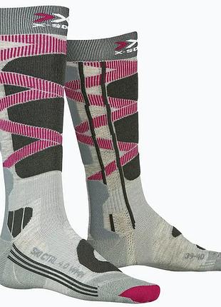 Лижні шкарпетки x-socks ski control 4.0 w grey melange charcoal розмір 41-42