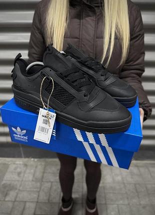 Кросівки adidas forum ie адідас форум із натуральної шкіри чорні для чоловіків на щодень стильні та зручні
