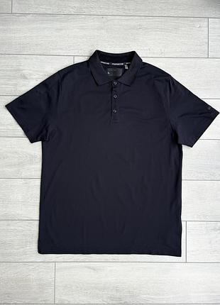 Мужское поло черная футболка майка тенниска джерси порше porsche driver's selection black size l л размер оригинал