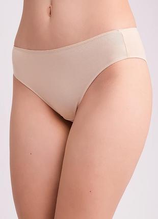 Жіночі бавовняні труси-бразиліана giulia basic chic 2237/60 m beige-beige