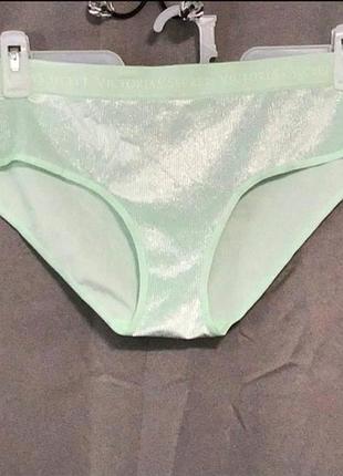Трусики женские хипхаггер victoria's secret logo cotton hiphugger panty салатовые