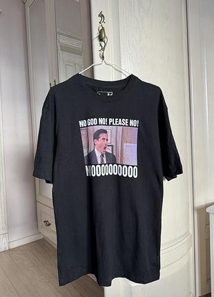 Чорна футболка з майклом з офісу the office house