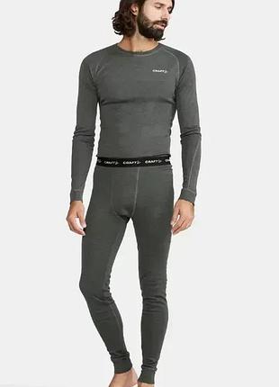Комплект термобілизни craft core wool merino set man juniper melange розмір xxl