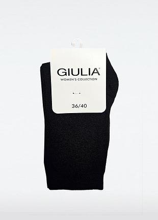 Женские высокие классические хлопковые носки giulia ws3 classic black, 36-40