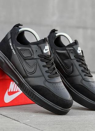 Мужские кроссовки nike air walk черные качественные кроссы для повседневной носки на весну лето найк аир волк