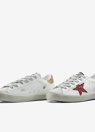 Golden goose glitter star gold red 📦 36