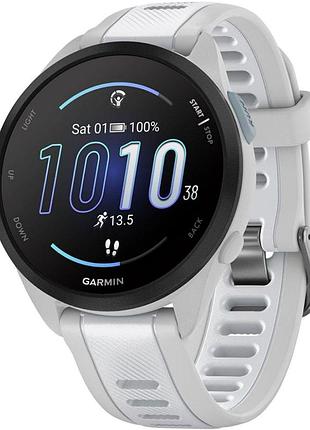 Gps смарт-часы garmin forerunner 165, gps, mist grey/whitestone
