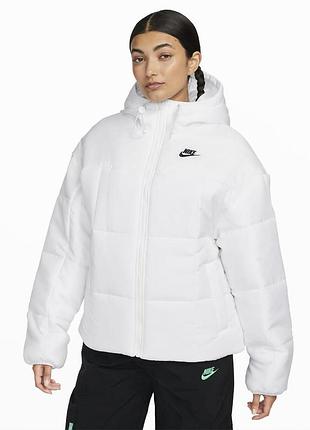 Куртка жіноча nike sportswear classic puffer therma-fit loose hooded jacket (fb7672-100)