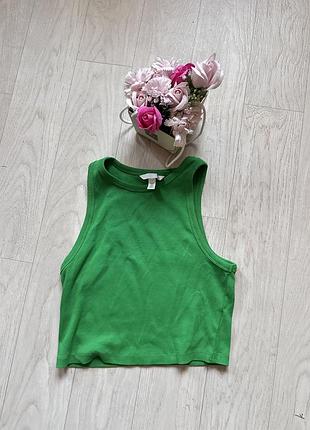 Топ h&m в рубчик вкорочений