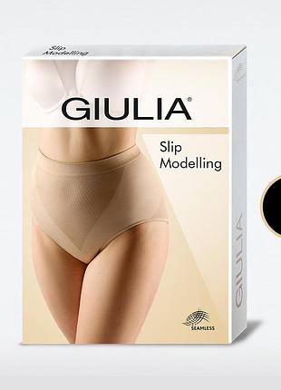Безшовні моделюючі трусики giulia slip modelling black, m/l